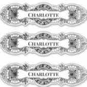 Rahmen für Barocknamen individuell anpassbar Aufkleber (Vorderseite)