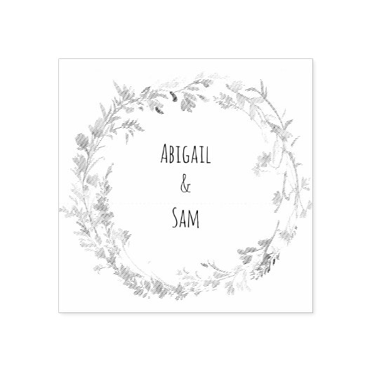 Rahmen für benutzerdefinierte Namen-Wildblume Gummistempel (Prägung)