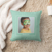 Rahmen für benutzerdefiniertes grünes Foto Kissen (Decke)