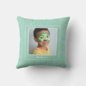 Rahmen für benutzerdefiniertes grünes Foto Kissen (Rückseite)