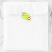 Rahmen für Blume - Aufkleber (Tasche)
