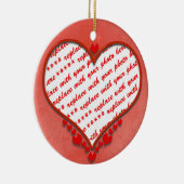 Rahmen für das Foto "Beaded Heart" Keramikornament (Rechts)