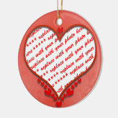 Rahmen für das Foto "Beaded Heart" Keramikornament (Links)