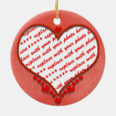 Rahmen für das Foto "Beaded Heart" Keramikornament (Hinten)