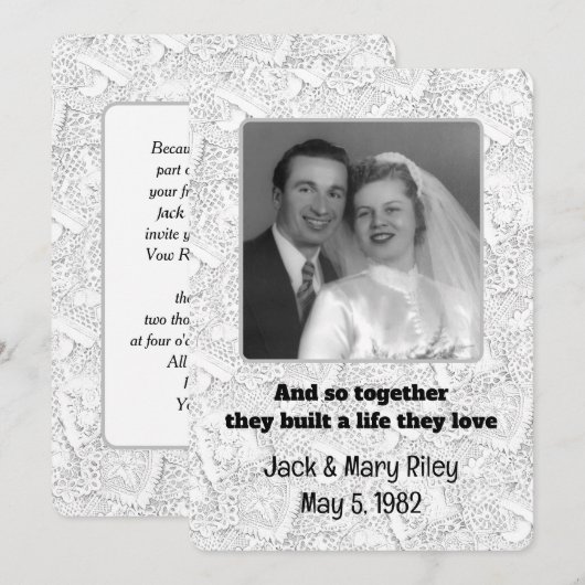 Rahmen für das Hochzeitstiefelder Foto Einladung (Vorne/Hinten)