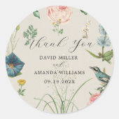 Rahmen für geheime Garden-Wildblumen Runder Aufkleber (Vorderseite)