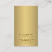 Rahmen für goldene Blume | Name Visitenkarte (Rückseite)