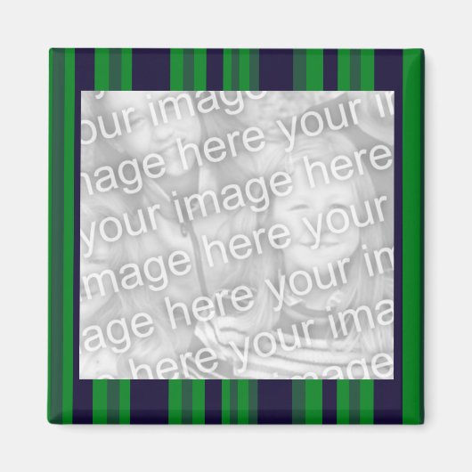 Rahmen für grünes und blaues Foto Magnet (Vorne)