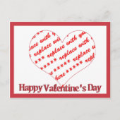 Rahmen für Herzform Postkarte (Vorderseite)