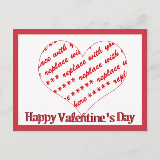 Rahmen für Herzform Postkarte (Vorderseite)