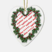 Rahmen für Herzkranz-Fotos Keramikornament (Links)