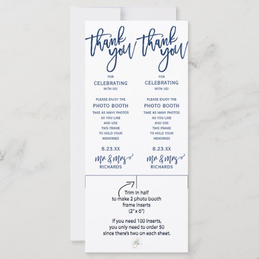 Rahmen für Hochzeiten von Fotos - (Navy Blue) (Vorderseite)