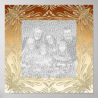 Rahmen für Ihr Foto Poster Image Coffee Gold