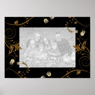 Rahmen für Ihr Foto-Poster-Image Schwarz Gold Poster