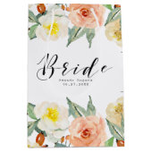 Rahmen für Pastellfarben - Typografie der Braut Mittlere Geschenktüte (Vorderseite)