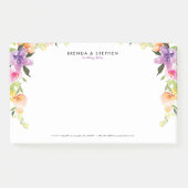 Rahmen für pastellfarbene Blume Post-it Klebezettel (Vorderseite)