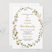 Rahmen für Quinceañera Einladung (Vorne/Hinten)