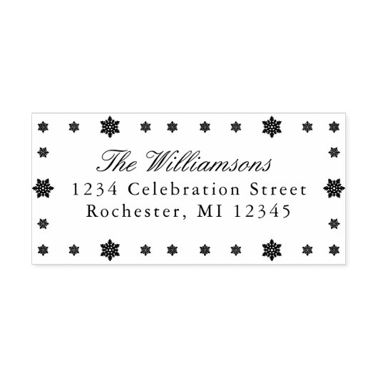 Rahmen für Schneeflocken Rücksendeadresse Permastempel (Design)