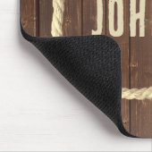 Rahmen für Teakholz mit Nachname Mousepad (Ecke)