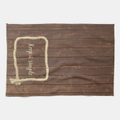 Rahmen für Teakholz mit Zitat Geschirrtuch (Horizontal)