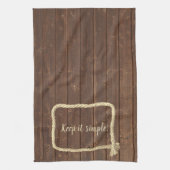 Rahmen für Teakholz mit Zitat Geschirrtuch (Vertikal)