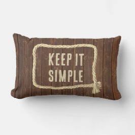 Rahmen für Teakholz mit Zitat Lendenkissen