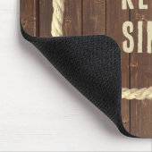 Rahmen für Teakholz mit Zitat Mousepad (Ecke)