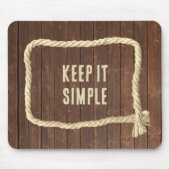 Rahmen für Teakholz mit Zitat Mousepad (Vorne)