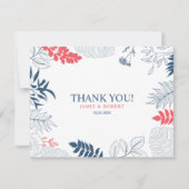 Rahmen für tropische Blume und Blätter Einladung (Vorderseite)