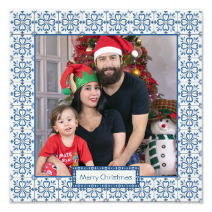 Rahmen für Weihnachtslieder und Blume Fotodruck