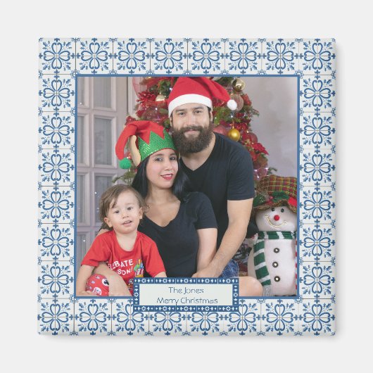 Rahmen für Weihnachtslieder und Blume Magnet (Vorne)