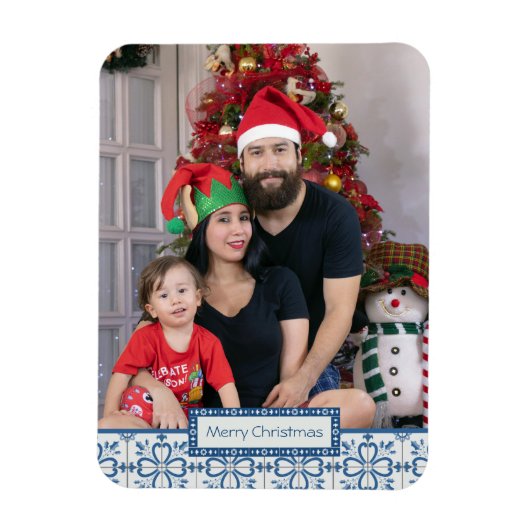 Rahmen für Weihnachtslieder und Blume Magnet (Vertikal)