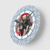 Rahmen für Weihnachtslieder und Blume Runde Wanduhr (Winkel)