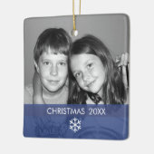 Rahmen für Weihnachtsschneeflocken - Modern Keramikornament (Links)