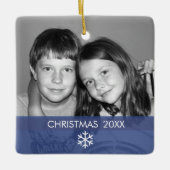 Rahmen für Weihnachtsschneeflocken - Modern Keramikornament (Vorderseite)