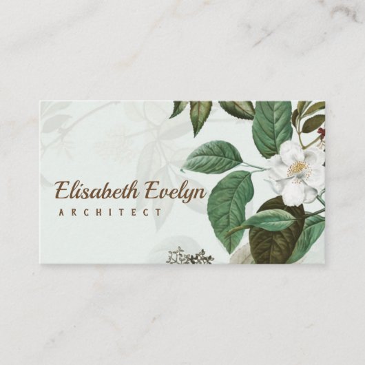 Rahmen für wild lebende Rose Visitenkarte (Vorderseite)