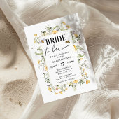 Rahmen Gelbe Wildblume bedeutet Brautparty zu sein Einladung