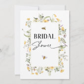 Rahmen Gelbe Wildblume bedeutet Brautparty zu sein Einladung (Rückseite)