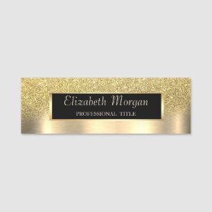 Rahmen, Gold Glitter Ombre Gold Metallisch Namensschild