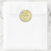 Rahmen Gold Leaf Cotton Candy Body Butter Labels Runder Aufkleber (Tasche)