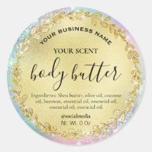 Rahmen Gold Leaf Cotton Candy Body Butter Labels