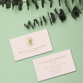 Rahmen Gold Leaf Minimal Botanische Creme Shade Pi Visitenkarte