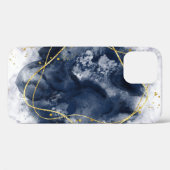 Rahmen-Gold-Marmor glitzernd Case-Mate iPhone Hülle (Rückseite (Horizontal))