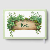 Rahmen, Grün und Streifen St. Patrick Hochzeit Gästebuch (Rückseite)