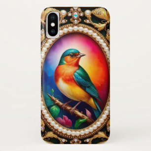 Rahmen im Vintage-Stil mit farbenfrohem Vogel Case-Mate iPhone Hülle
