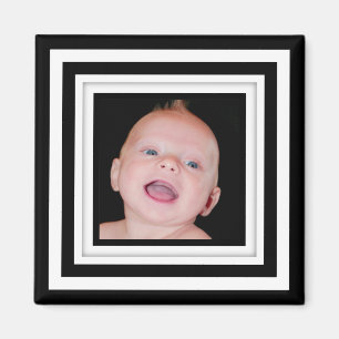 Rahmen-Magnet für Schwarz-Weiß-Foto Magnet