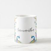 Rahmen mit Aquarell-Blume Kaffeetasse (Mittel)