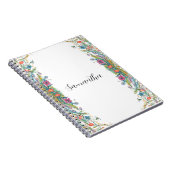 Rahmen mit Aquarell-Blume Notizblock (Rechte Seite)