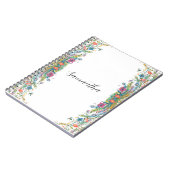 Rahmen mit Aquarell-Blume Notizblock (Linke Seite)