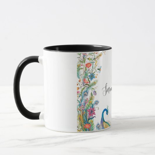 Rahmen mit Aquarell-Blume Tasse (Links)